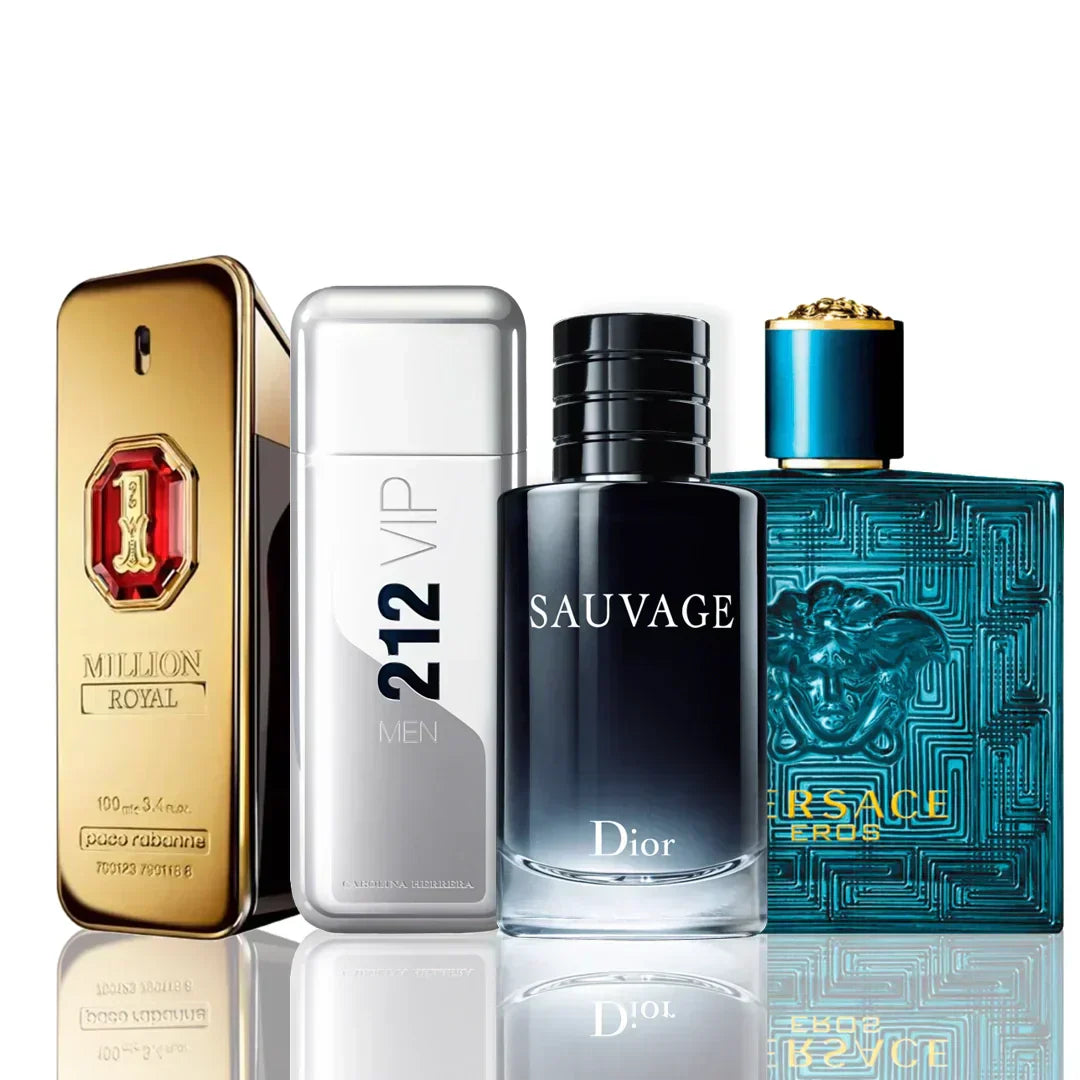 Zestaw 4 Perfum | One Million Royal + 212 Vip + Sauvage Dior + Versace Eros [100 ml każdy]