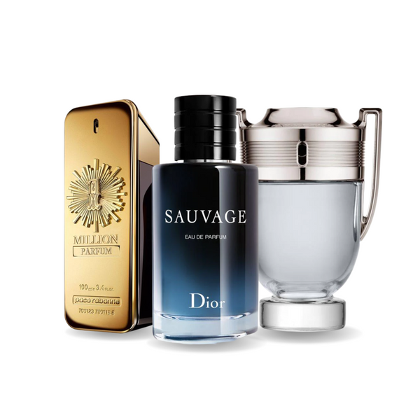 Zestaw 3 Perfum | Paco Rabanne ONE MILLION + Dior SAUVAGE + Paco Rabanne INVICTUS [100 ml każdy]