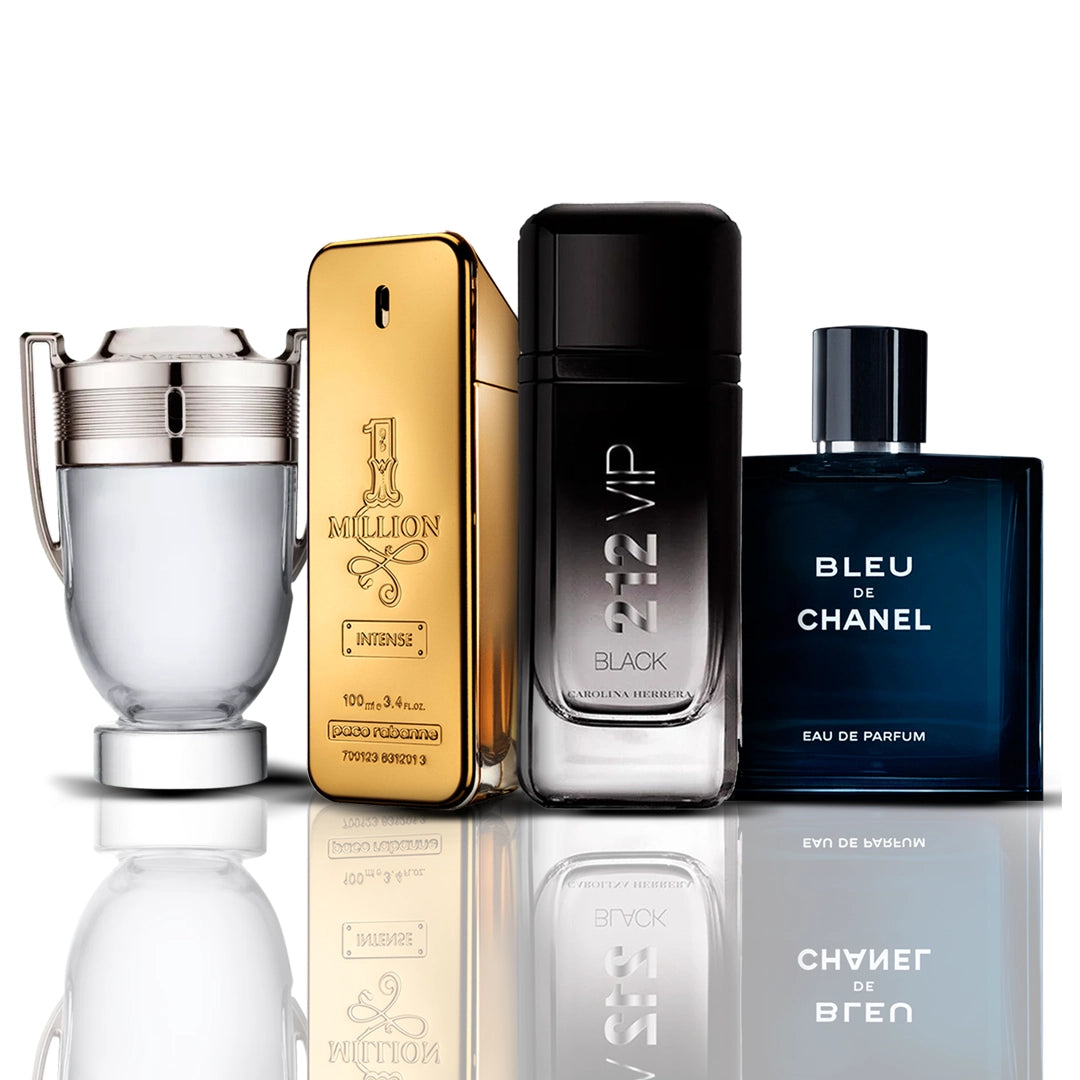 Zestaw 4 Perfum | Invictus Victory + One Million + Bleu de Chanel + 212 Vip Black [100 ml każdy]