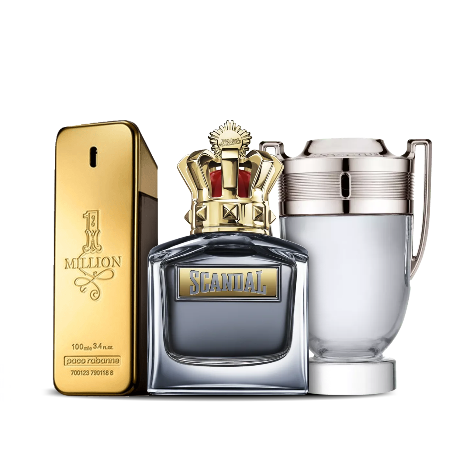 Zestaw 3 Perfum | Invictus + Scandal Men + One Million [100 ml każdy]