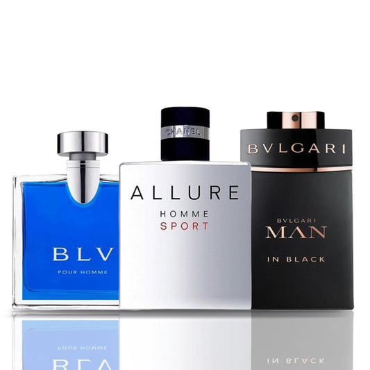 Zestaw 3 Perfum | BLV + Allure Homme Sport + Bulgari Man in Black [100 ml każdy]