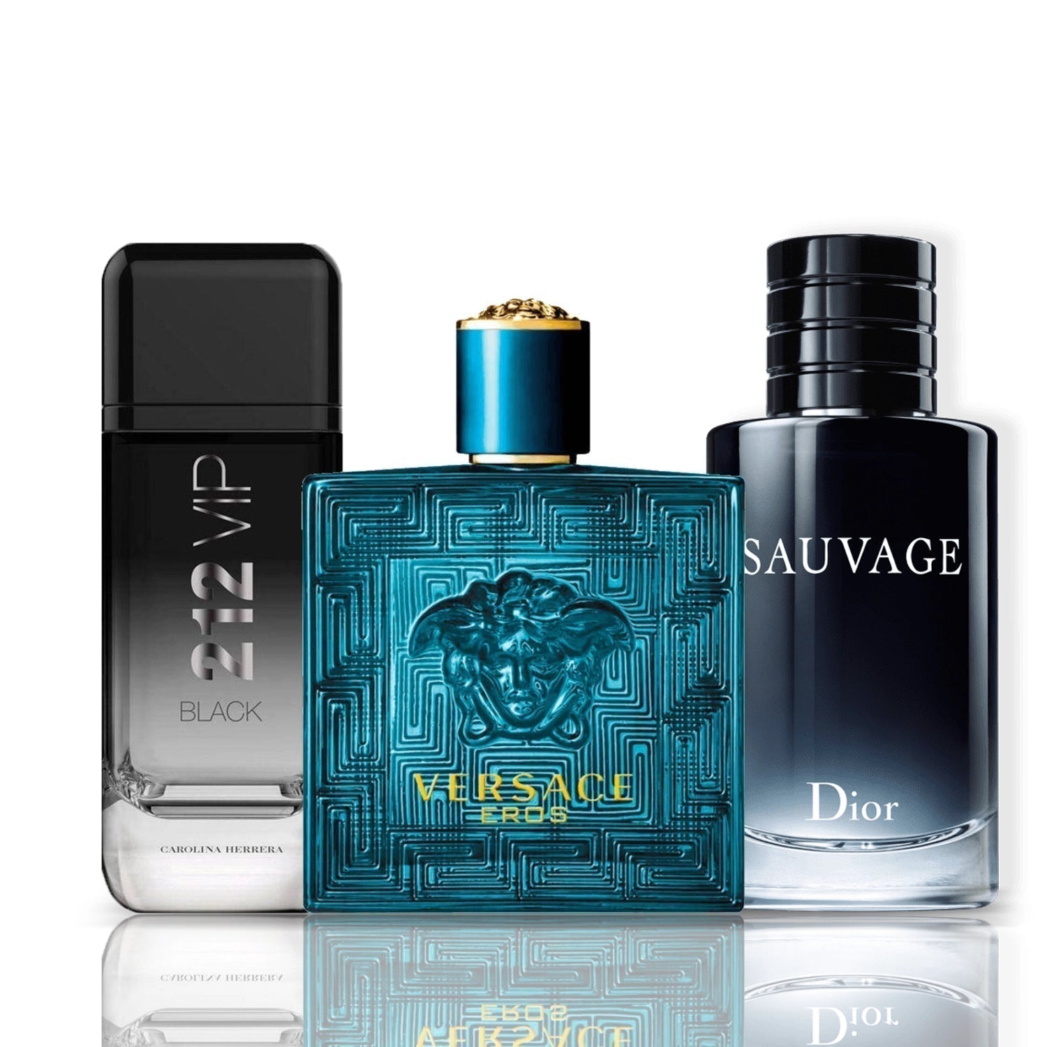 Zestaw 3 Perfum | 212 VIP Black + Versace Eros + Sauvage Dior 100 ml