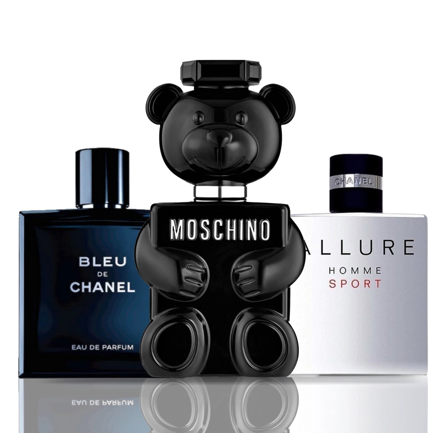 Zestaw 3 Perfum | Moschino Toy Boy + Bleu de Chanel + Allure Homme Sport [100 ml każdy]
