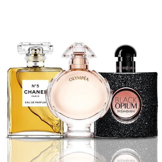 Zestaw 3 Perfum | Chanel N°5 + Olympea + Black Opium [100 ml każdy]