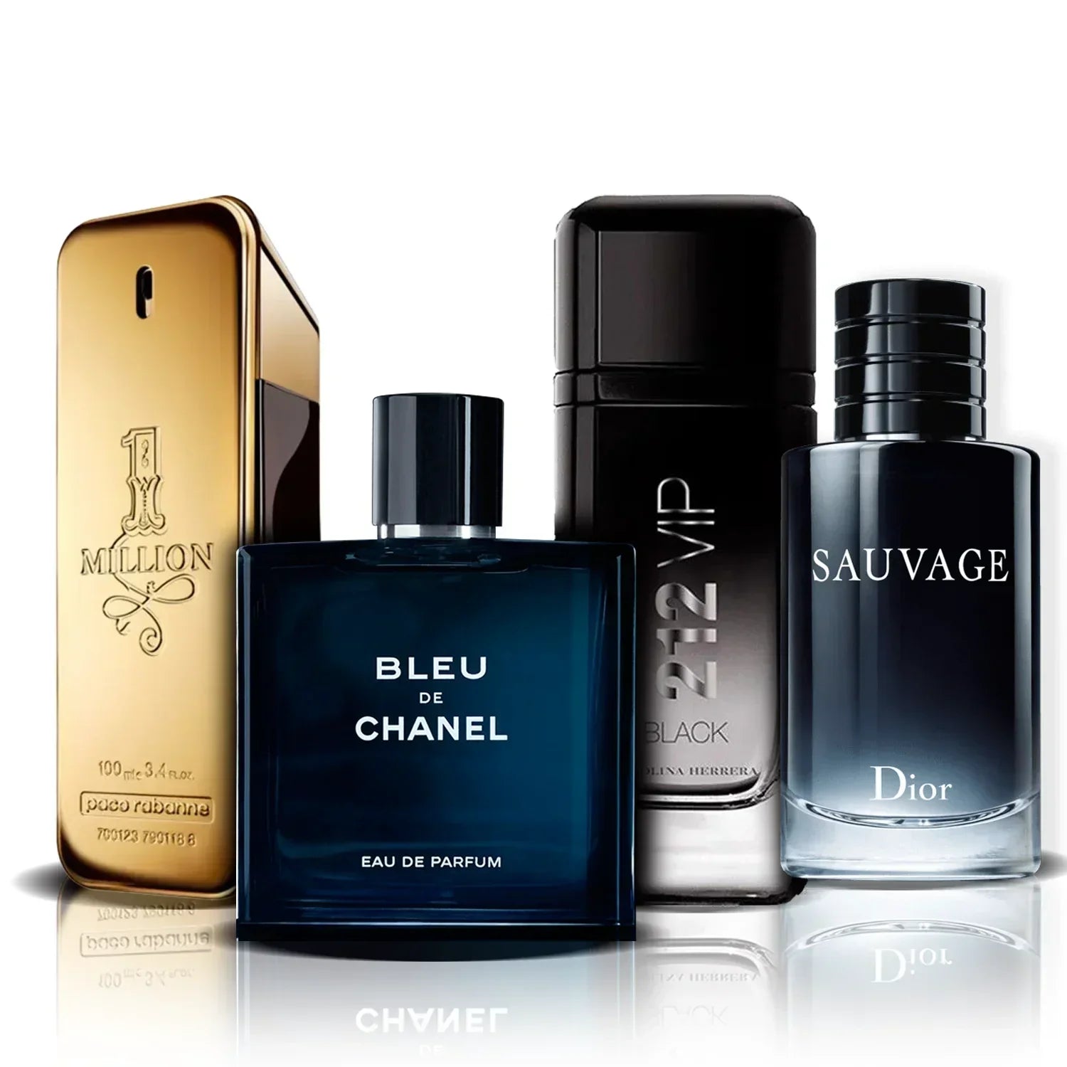 Zestaw 4 Perfum | One Million, Bleu de Chanel, 212 Vip Black i Sauvage [100 ml każdy]