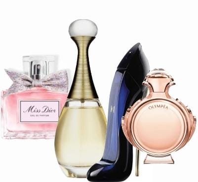 Zestaw 4 Perfum | Miss Dior + J'adore + Good Girl + Olympéa - [100 ml każdy]