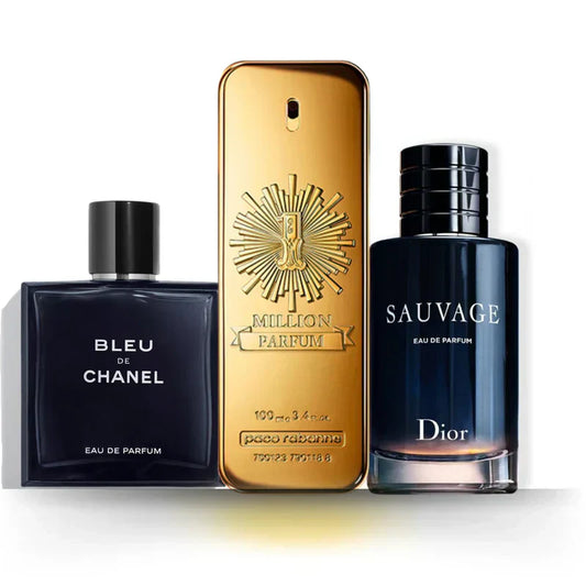 Zestaw 3 Perfum | Bleu de Chanel + Sauvage + One Million [100 ml każdy]